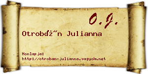 Otrobán Julianna névjegykártya